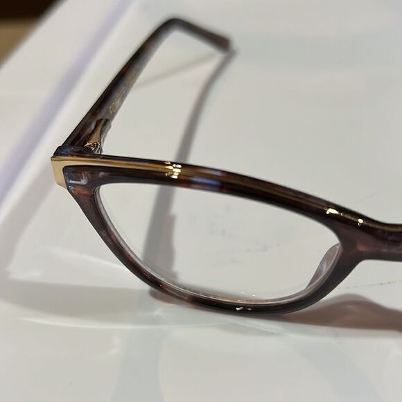 Foster Grant NWT EZ2C Readers Brown Gold trim. 2.00 mag. EG20 - Picture 3 of 4